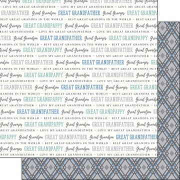 Scrapbook Customs - Double Sided Paper 12 x 12 - Great Grandfather DS Pride