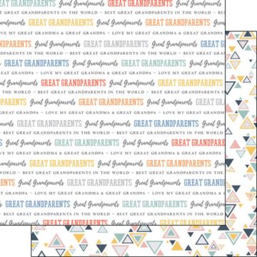 Scrapbook Customs - Double Sided Paper 12 x 12 - Great Grandparents DS Pride
