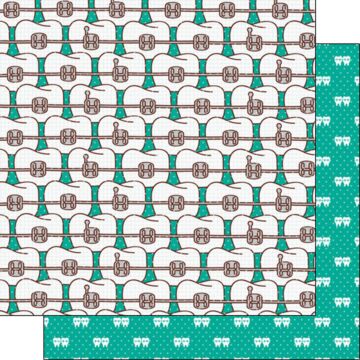 Scrapbook Customs - Double Sided Paper 12 x 12 - Orthodontist Images