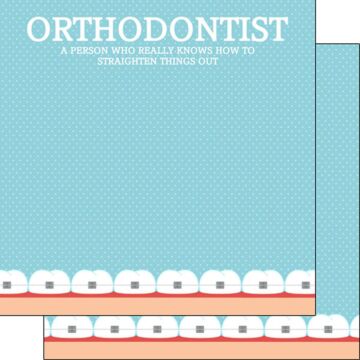 Scrapbook Customs ORTHODONTIST BRACES BORDER DS 12X12 