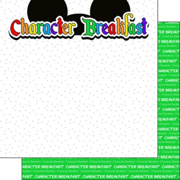 Scrapbook Customs - Character Breakfast - Ears Title DS Paper