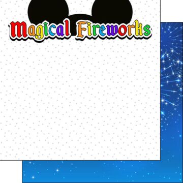 Scrapbook Customs - Magical Fireworks - Ears Title DS Paper