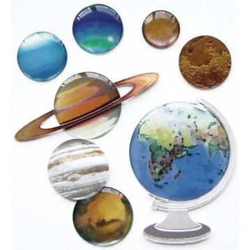 Jolee's Boutique Dimensional Stickers-Globe & Planets