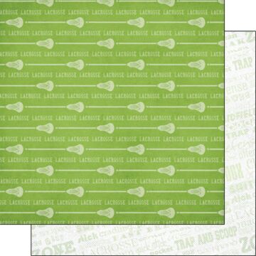 Scrapbook Customs - Double Sided Paper 12 x 12 - Lacrosse Addict 3