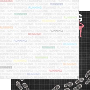 Scrapbook Customs - Double Sided Paper 12 x 12 - Running Addict 1