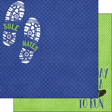 Scrapbook Customs - Double Sided Paper 12 x 12 - Running Addict 2