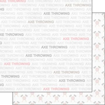 Scrapbook Customs - Axe Throwing Addict 1 (Double Sided Paper 12 x 12)
