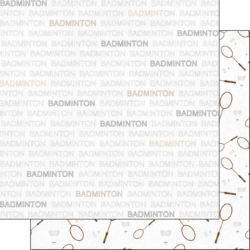 Scrapbook Customs - Badminton Addict 1 (Double Sided Paper 12 x 12)