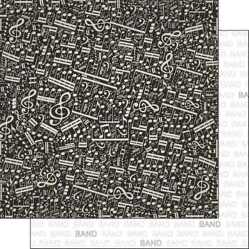 Scrapbook Customs - Double Sided Paper 12 x 12 - Band Addict 1