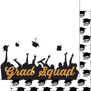 Scrapbook Customs - 12x12 Paper - Grad Squad