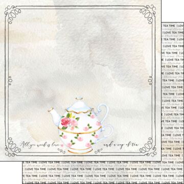 Preorder Scrapbook Customs Tea, I love Paper