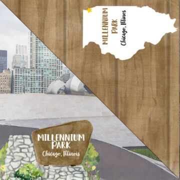 Illinois - Millennium Park Chicago (Double-Sided Paper 12 x 12)