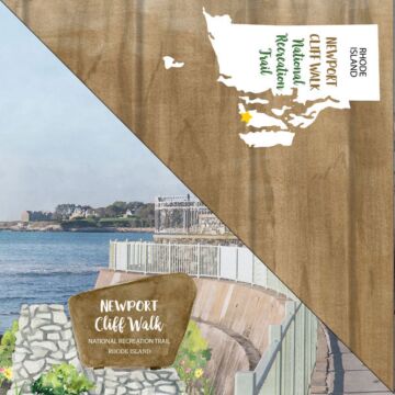 Scrapbook Customs Rhode Island - Newport Cliff Walk Paper 12x12