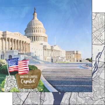 Scrapbook Customs Washington D.C. - U.S. Capitol Paper Double-Sided Paper 12 x 12