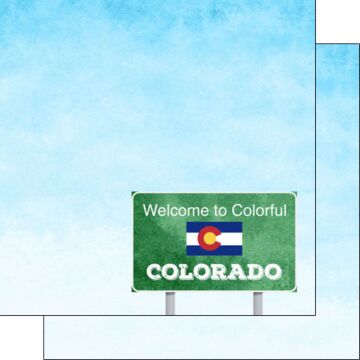 Colorado Welcome Road Sign paper