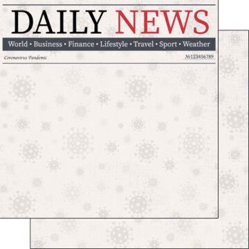 Scrapbook Customs - Covid-19 Daily News Double sided paper