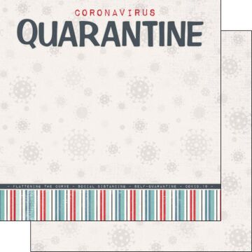 Scrapbook Customs - Covid-19 Quarantine Title Double sided paper