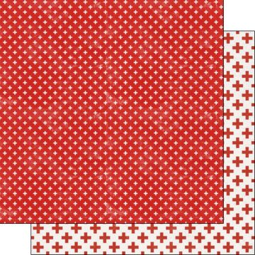 Scrapbook Customs - Covid-19 Red Cross Double sided paper
