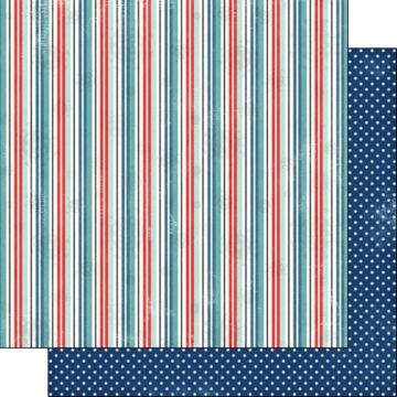Scrapbook Customs - Covid-19 Stripe Polka Dot Double sided paper