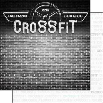 Scrapbook Customs - Double Sided Paper 12 x 12 - Crossfit Addict 1
