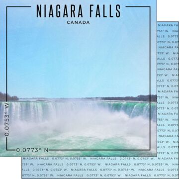 Preorder Scrapbook Customs Canada - Niagara Falls Coordinates Paper