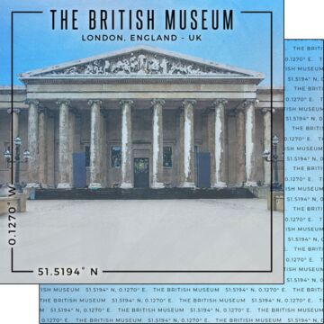 Scrapbook Customs - England - British Museum Coordinates Paper
