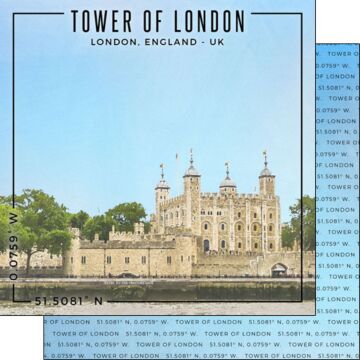 Scrapbook Customs - England - Tower of London Coordinates Paper