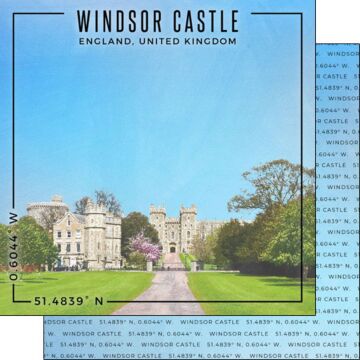 Scrapbook Customs - England - Windsor Castle Coordinates Paper