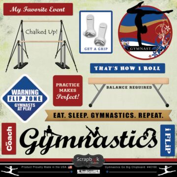 Scrapbook Customs Gymnastics Go Big 12x12 Sticker
