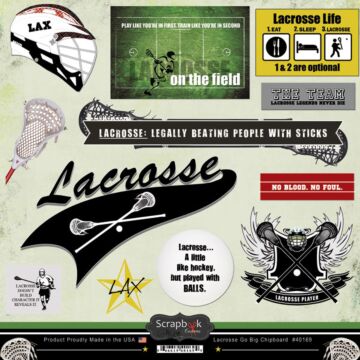 Scrapbook Customs Lacrosse Go Big 12x12 Sticker