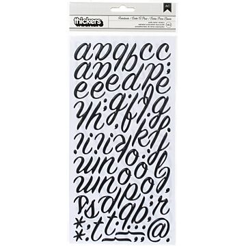 American Crafts Foil Alphabet Stickers-Rain Boots-Black, 140/Pkg