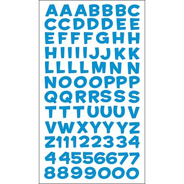 Sticko Alphabet Stickers-Fun House Blue Metallic