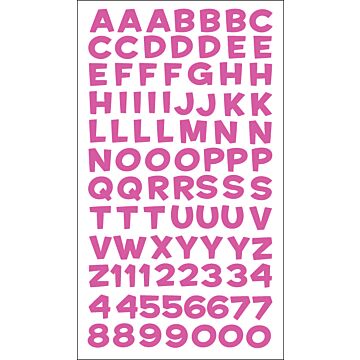 Sticko Alphabet Stickers-Fun House Pink Metallic