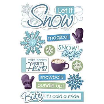 Paper House Let It Snow Dimensional Sticker