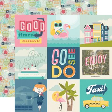 Simple Stories - Going Places Double-Sided Paper - 4x4 Elements