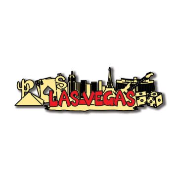 Scrapbook Customs - Las Vegas Laser Die Cut-Black Letters Beige Background