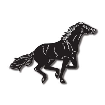 Scrapbook Customs - Horse Laser Die Cut-Black