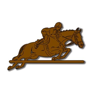 Scrapbook Customs - Equestrian - Horse Jumping Laser Die Cut-Brown