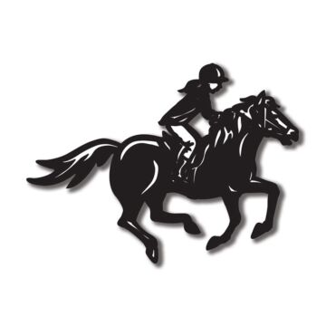 Scrapbook Customs - Equestrian Horse Riding - Girl (Laser) Die Cut