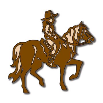 Scrapbook Customs - Horseback Rider - Girl Laser