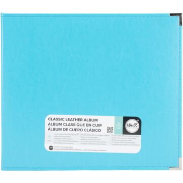 We R Classic Leather D-Ring Album 12"X12"-Aqua