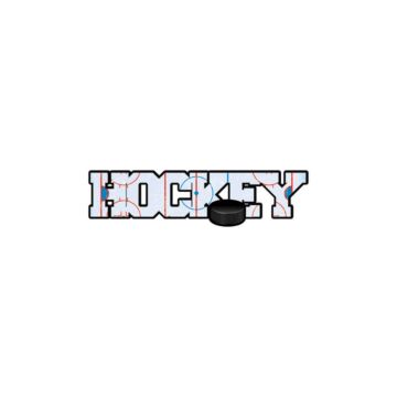 Hockey Dimensional Word Image Laser Cut