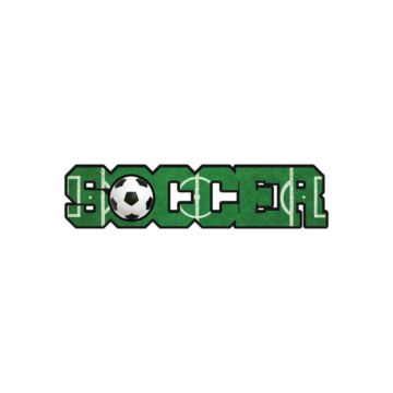 Soccer Dimensional Word Image Laser Cut