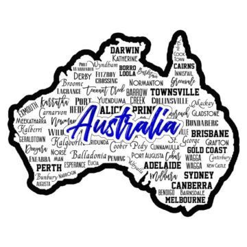 Australia City Sights Laser Cut