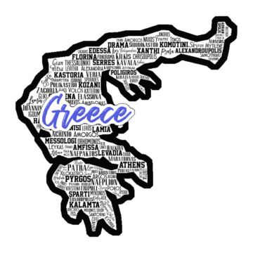Greece City Sights Laser Cut