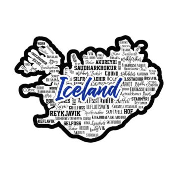 Iceland City Sights Laser Cut