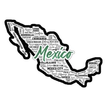 Mexico City Sights Laser Cut