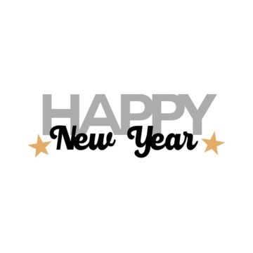 Scrapbook Customs HAPPY NEW YEAR LASER CUT