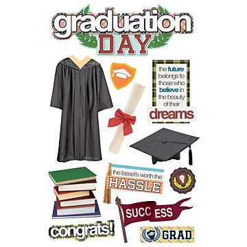 Paper House Graduation Day Dimensional Stickers
