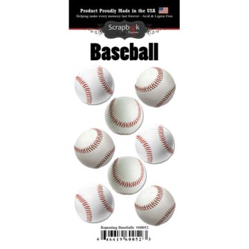 Scrapbook Customs Baseball Go Big Sticker